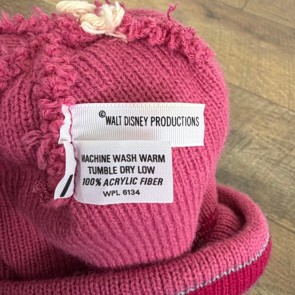 Vintage Walt Disney Productions EPCOT Center Pink Knit Beanie - Picture 4 of 7